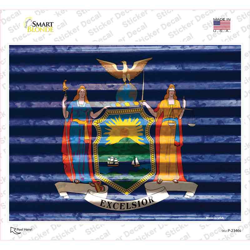 P-2346s-M   York Flag Novelty Rectangle Sticker Decal - Medium