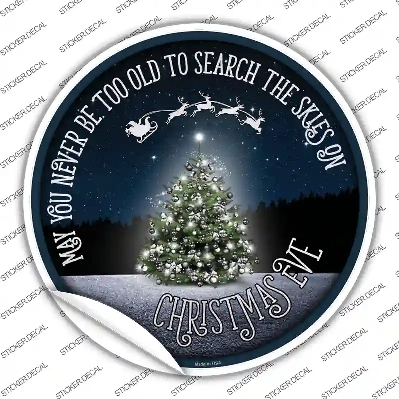 C-1601s-L Search the Skies Novelty Circle Sticker Decal - Large