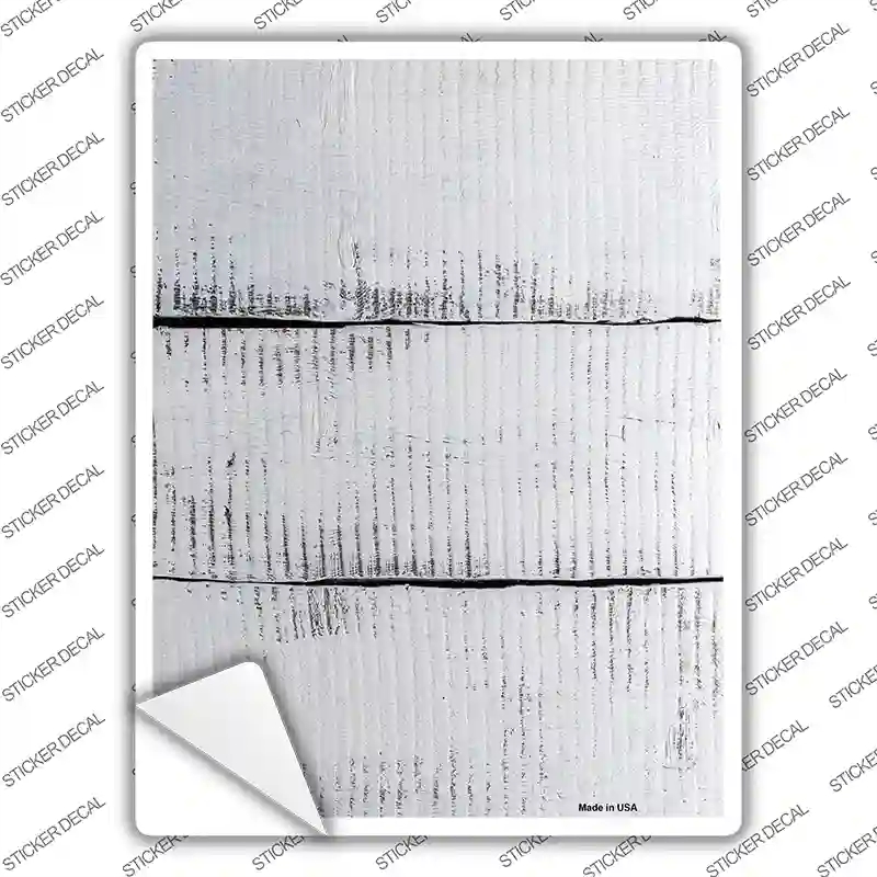 P-2601s-XL White Blank Wood Novelty Rectangle Sticker Decal - Extra Large
