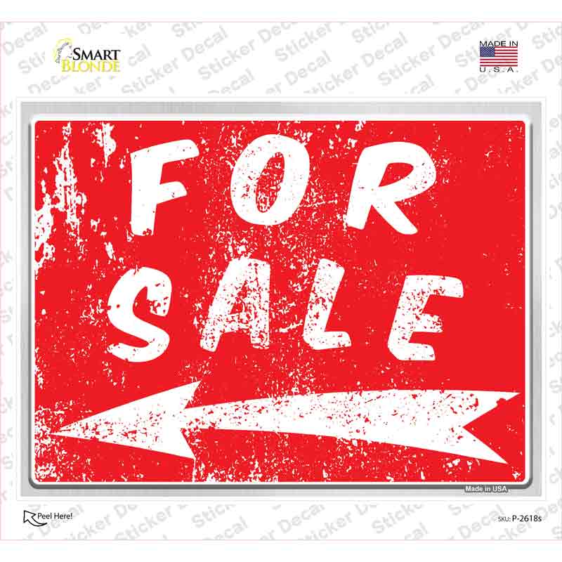 P-2618s-M for Sale to the Left Novelty Rectangle Sticker Decal - Medium