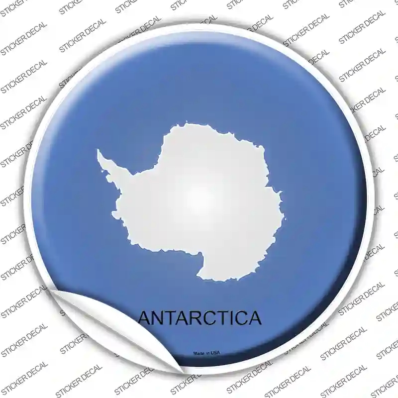 C-191s-S Antarctica Country Novelty Circle Sticker Decal - Small