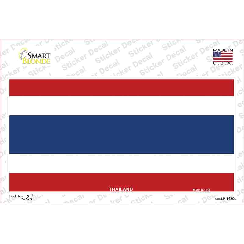 LP-1420s-M Thailand Flag Novelty Sticker Decal - Medium
