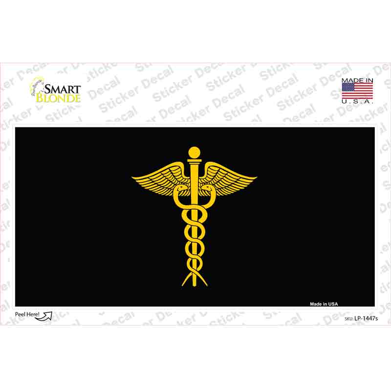 LP-1447s-M Caduceus Novelty Sticker Decal - Medium