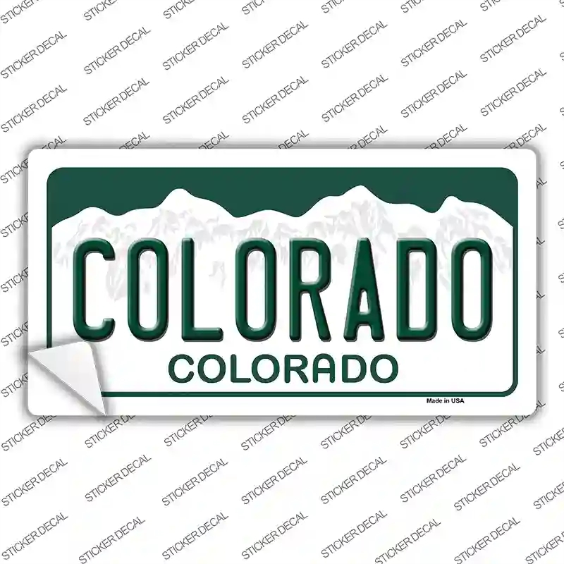 LP-1473s-L Colorado State Background Novelty Sticker Decal - Large