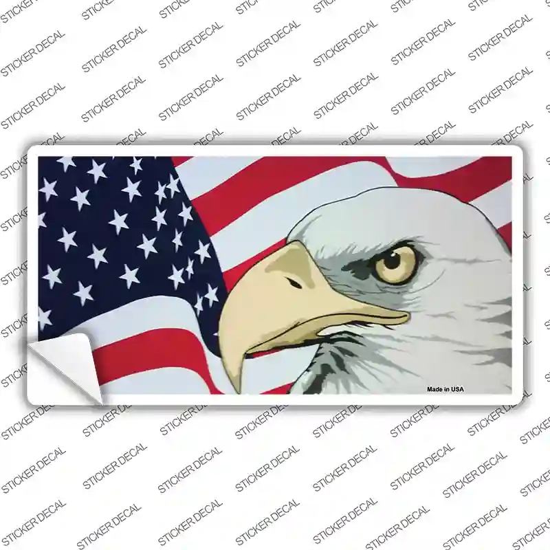 LP-148s-S American Flag with Eagle Novelty Sticker Decal - Small