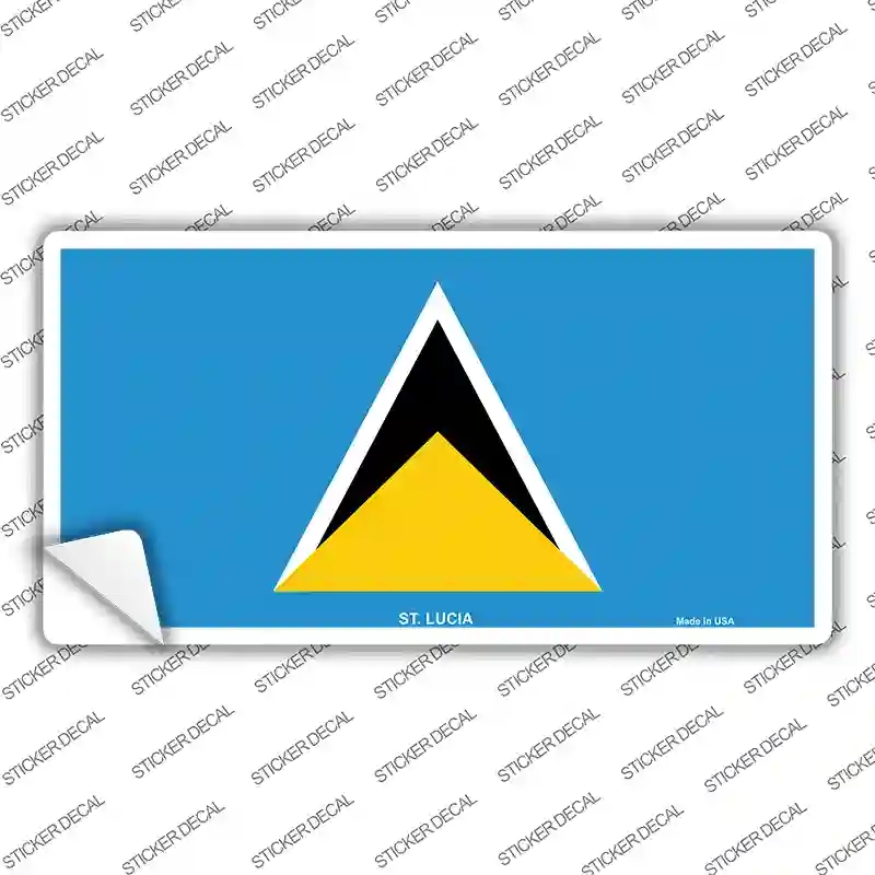LP-4151s-XL St Lucia Flag Novelty Sticker Decal - Extra Large