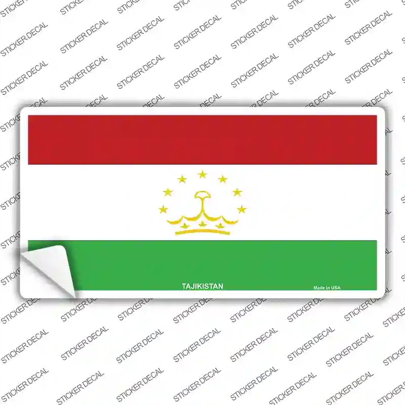 LP-4158s-XL Tajikistan Flag Novelty Sticker Decal - Extra Large