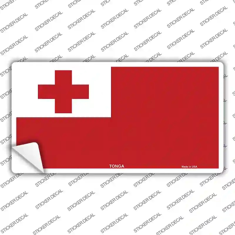 LP-4161s-L Tonga Flag Novelty Sticker Decal - Large