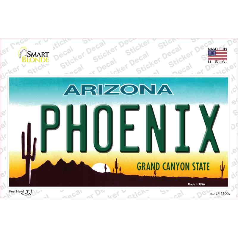 LP-1100s-M Phoenix Arizona Novelty Sticker Decal - Medium