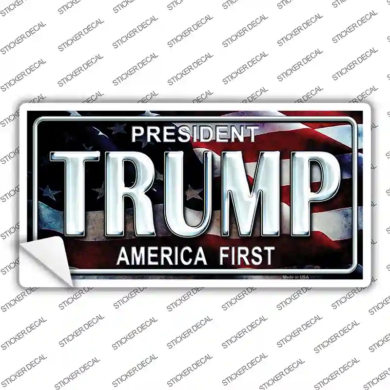 LP-11031s-XL Trump America First Novelty Sticker Decal - Extra Large