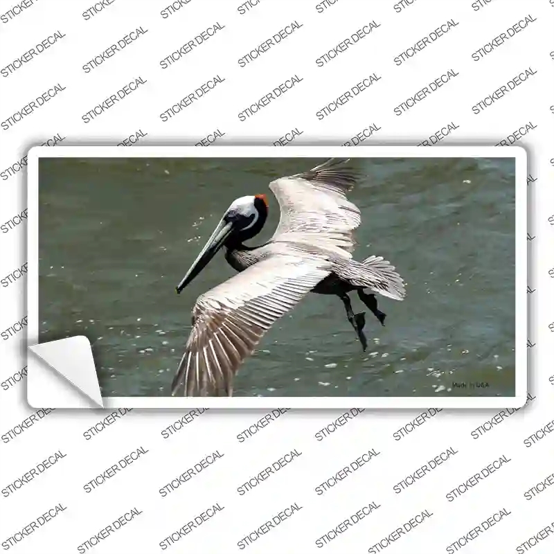 LP-11239s-L Pelican in Flight Novelty Sticker Decal - Large