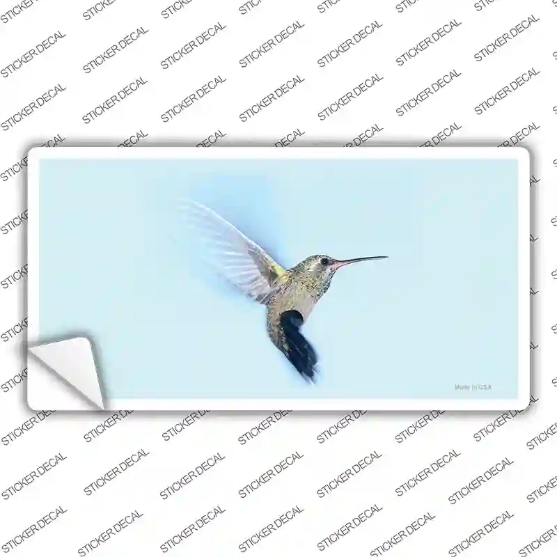 LP-11245s-S Hummingbird in Flight, Blue Novelty Sticker Decal - Small