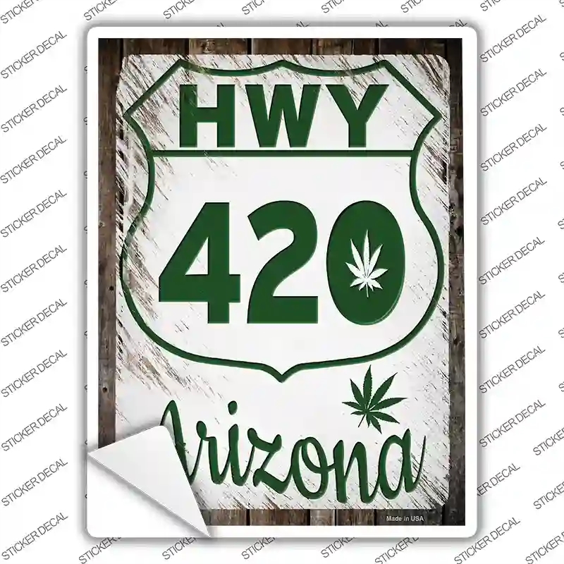 P-3258s-XL HWY 420 Arizona Novelty Rectangle Sticker Decal - Extra Large