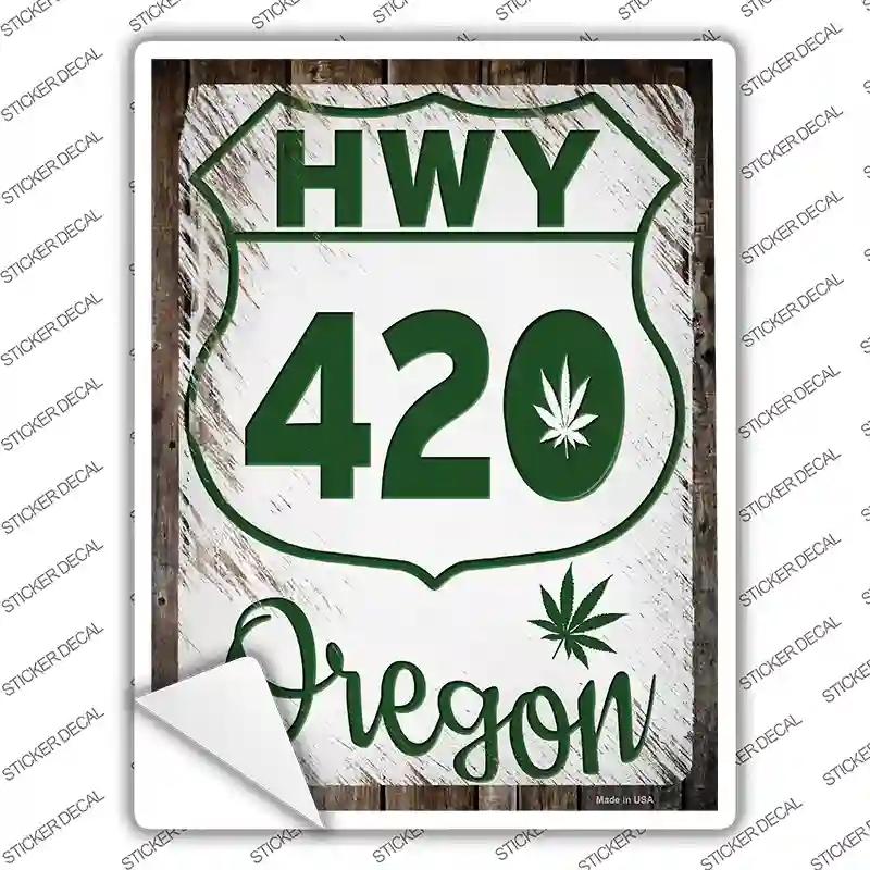 P-3292s-S HWY 420 Oregon Novelty Rectangle Sticker Decal - Small