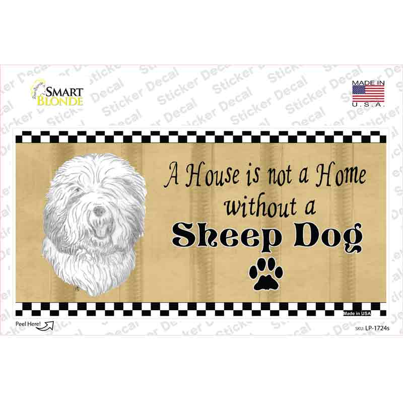 LP-1724s-M Pencil Sketch Sheep Novelty Sticker Decal - Medium