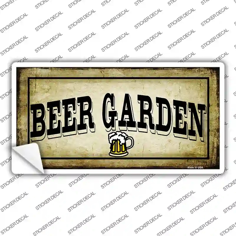 LP-4285s-S Beer Garden Novelty Sticker Decal - Small