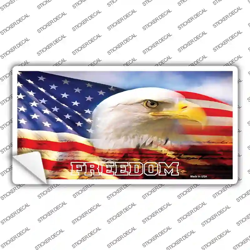 LP-5002s-XL Freedom Bald Eagle Novelty Sticker Decal - Extra Large