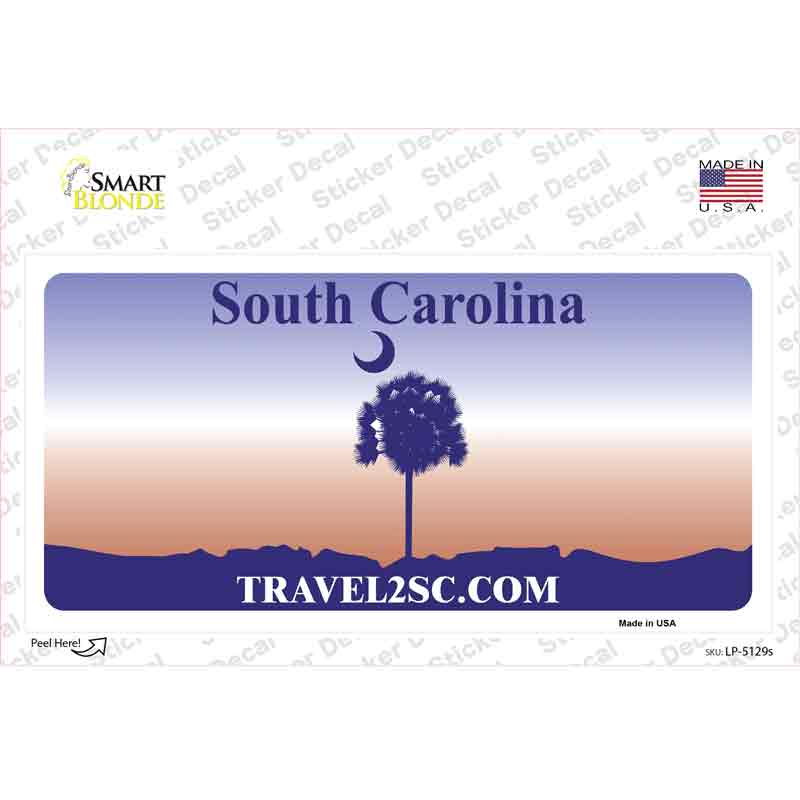 LP-5129s-M South Carolina State Novelty Sticker Decal - Medium