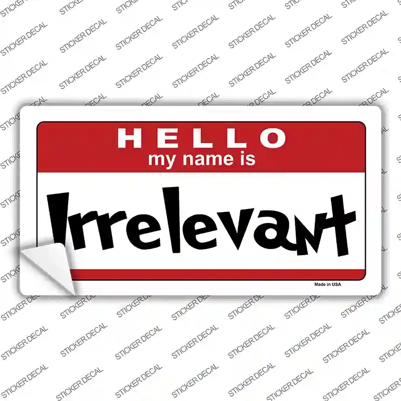 LP-5194s-L Irrelevant Novelty Sticker Decal - Large