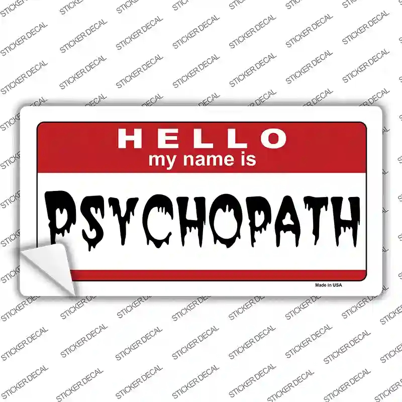 LP-5195s-S Psychopath Novelty Sticker Decal - Small