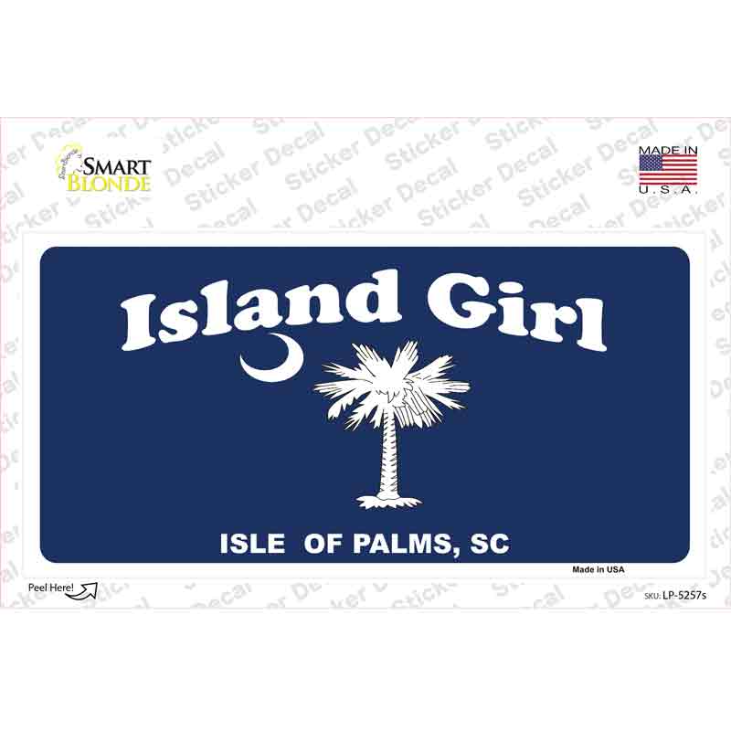 LP-5257s-M Island Girl Novelty Sticker Decal - Medium