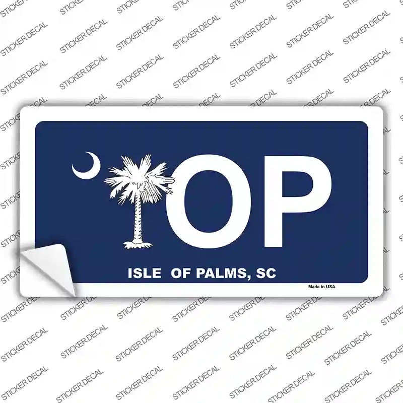 LP-5259s-S IOP Isle of Palms Blue Novelty Sticker Decal - Small