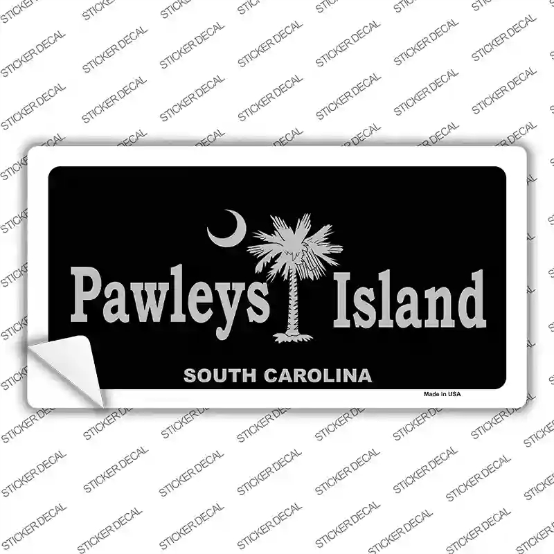LP-5335s-L Pawleys Island Black Novelty Sticker Decal - Large