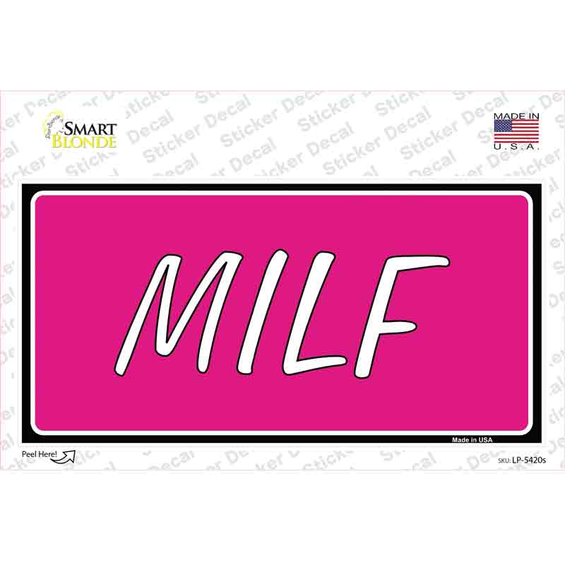 LP-5420s-M M.I.L.F Pink Novelty Sticker Decal - Medium