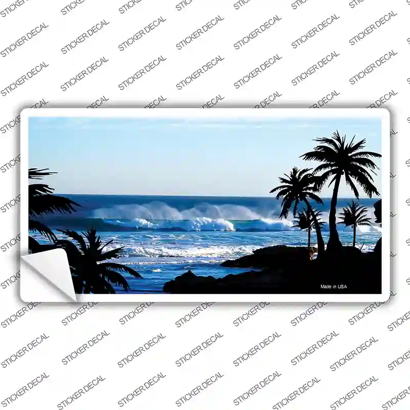 LP-543s-S Ocean Wave Novelty Sticker Decal - Small