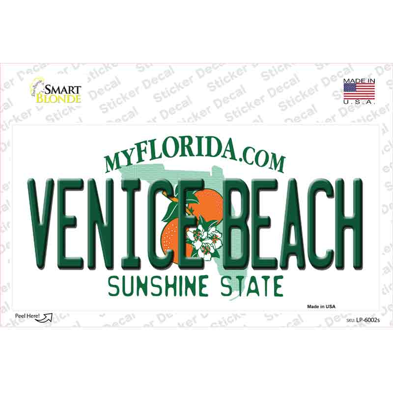 LP-6002s-M Venice Beach Florida Novelty Sticker Decal - Medium