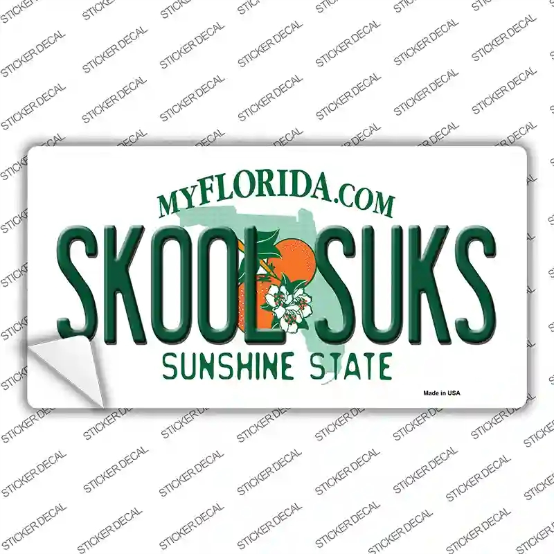 LP-6040s-L Skool Suks Florida Novelty Sticker Decal - Large