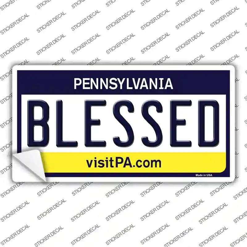 LP-6068s-XL Blessed Pennsylvania State Novelty Sticker Decal - Extra Large