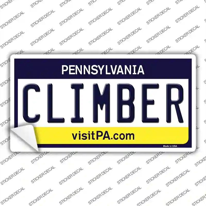 LP-6078s-XL Climber Pennsylvania State Novelty Sticker Decal - Extra Large