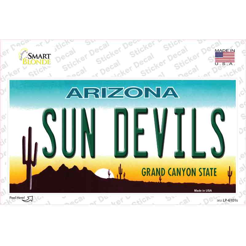 LP-6101s-M Arizona Sun Devils Novelty Sticker Decal - Medium