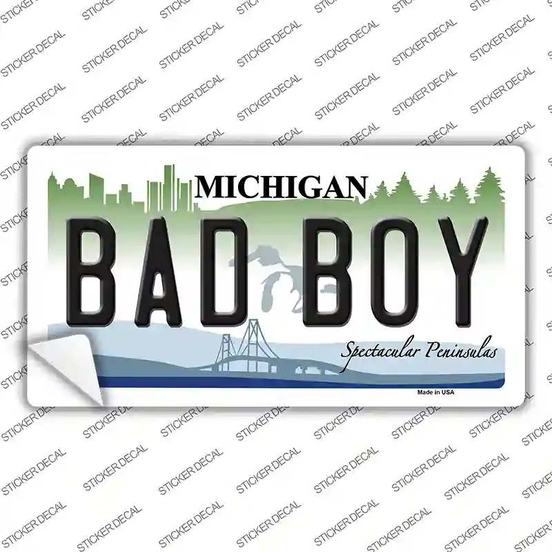 LP-6115s-L Bad Boy Michigan Novelty Sticker Decal - Large