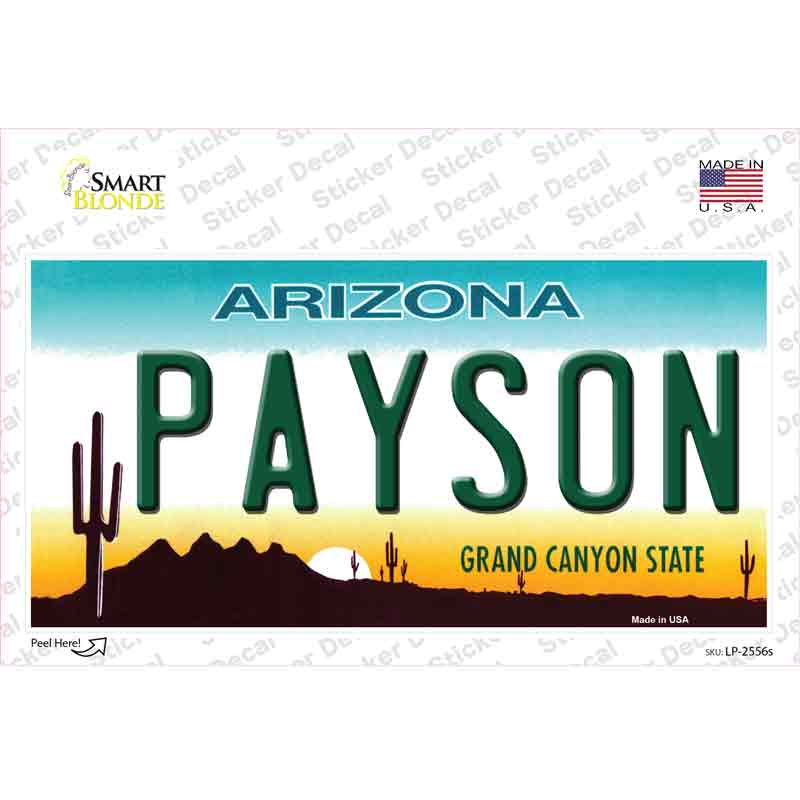 LP-2556s-M Payson Arizona Novelty Sticker Decal - Medium