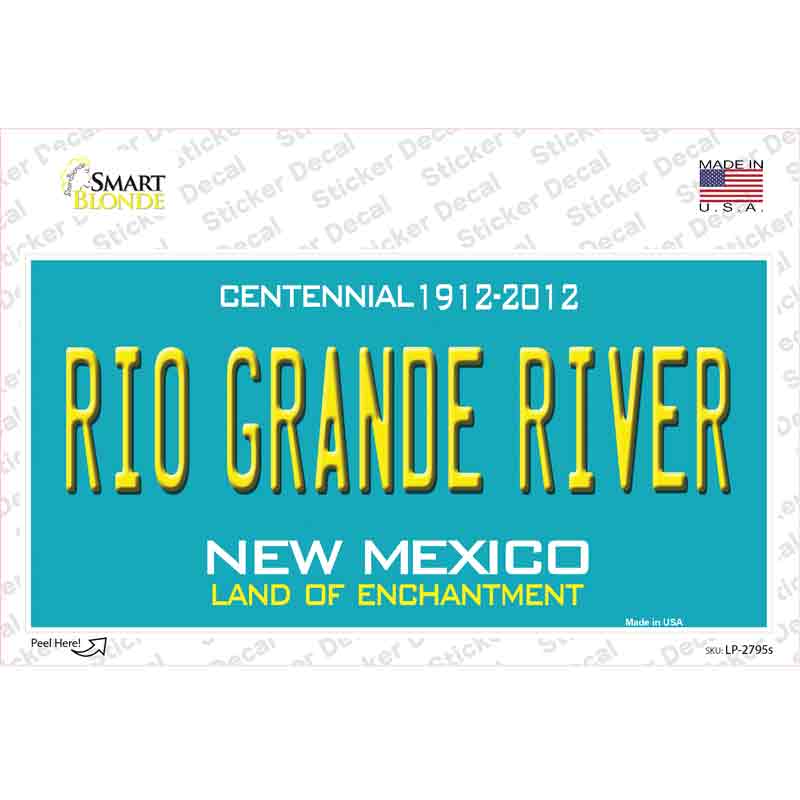 LP-2795s-M Rio Grande River   Mexico Teal Novelty Sticker Decal - Medium