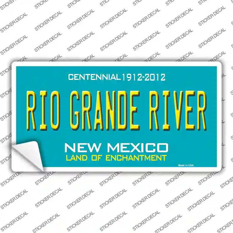LP-2795s-XL Rio Grande River   Mexico Teal Novelty Sticker Decal - Extra Large