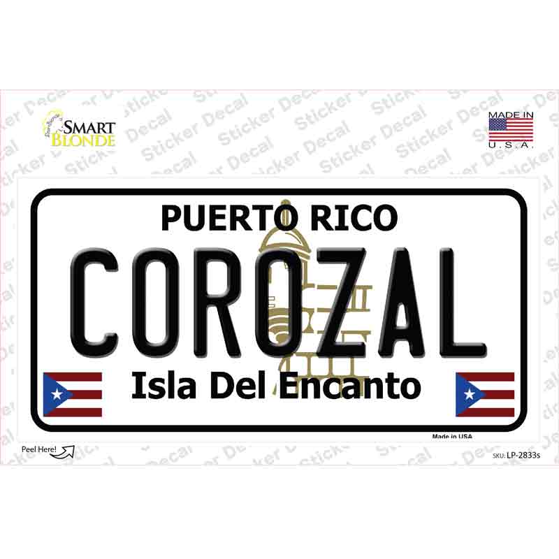 LP-2833s-M Corozal Novelty Sticker Decal - Medium