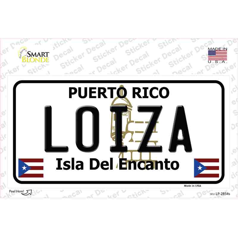 LP-2854s-M Loiza Puerto Rico Novelty Sticker Decal - Medium