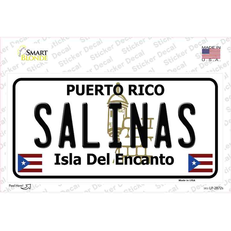 LP-2872s-M Salinas Puerto Rico Novelty Sticker Decal - Medium