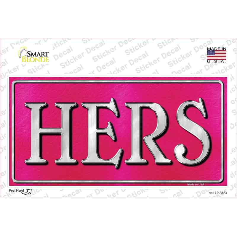 LP-345s-M HERS Pink Novelty Sticker Decal - Medium