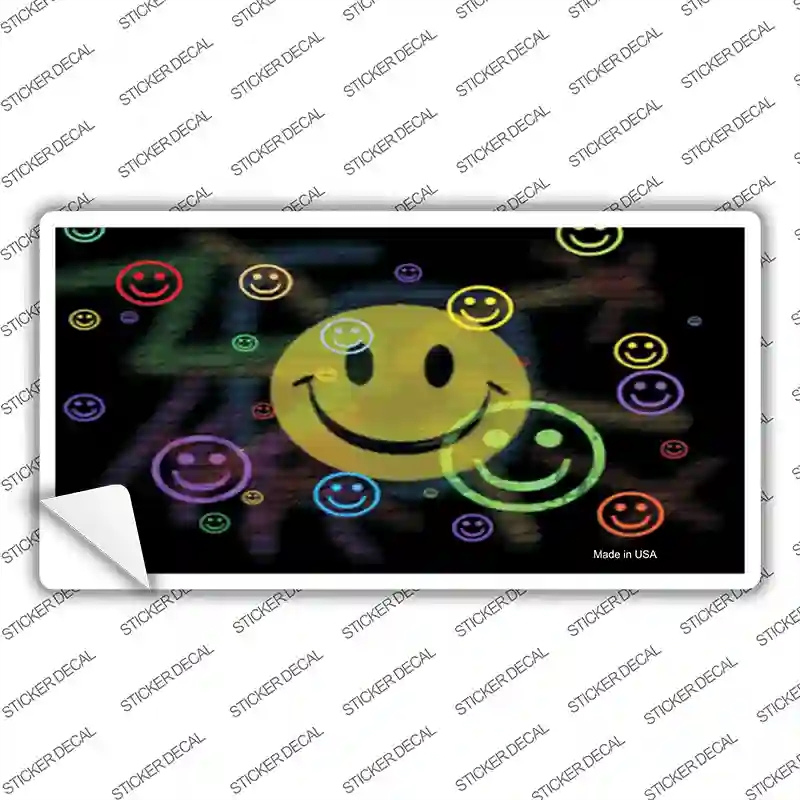 LP-3503s-L Smiley Novelty Sticker Decal - Large