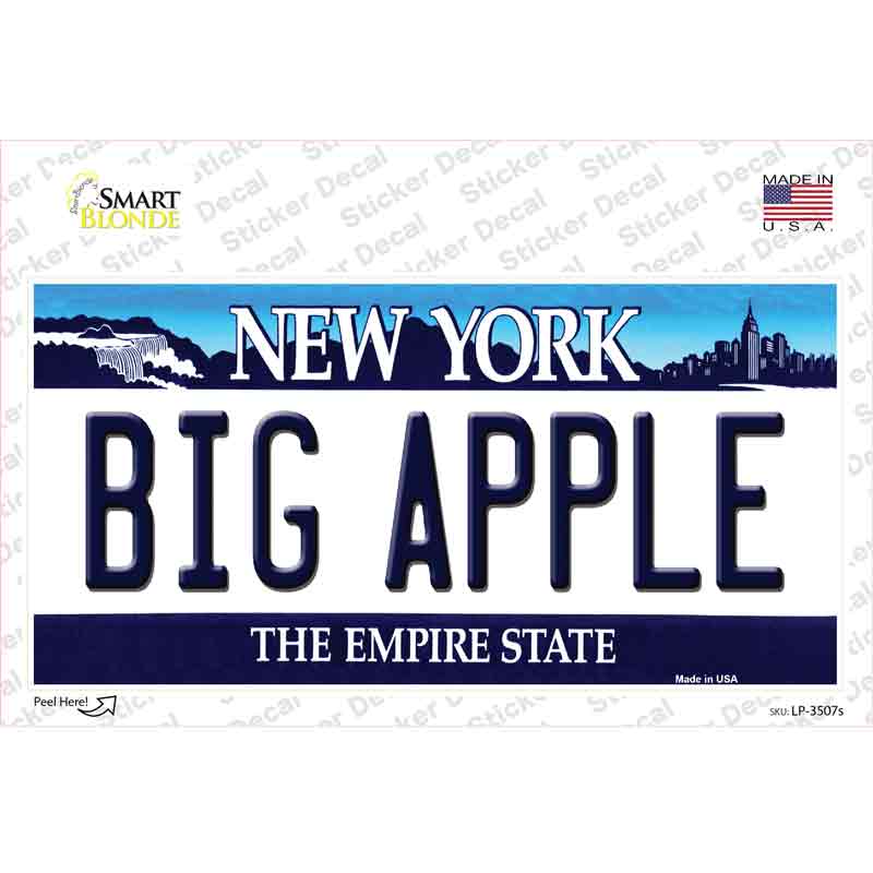 LP-3507s-M Big Apple   York Background Novelty Sticker Decal - Medium