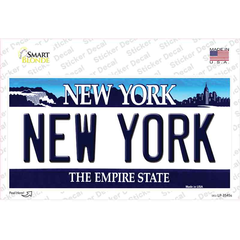 LP-3545s-M   York State Novelty Sticker Decal - Medium
