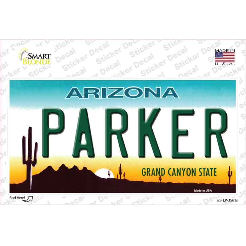 LP-3561s-M Parker Arizona Novelty Sticker Decal - Medium