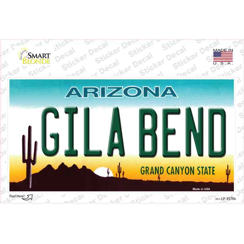 LP-3570s-M Gila Bend Arizona Novelty Sticker Decal - Medium