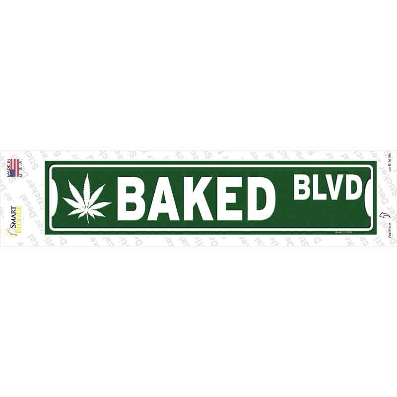K-1619s-M Baked Blvd Novelty Narrow Sticker Decal - Medium