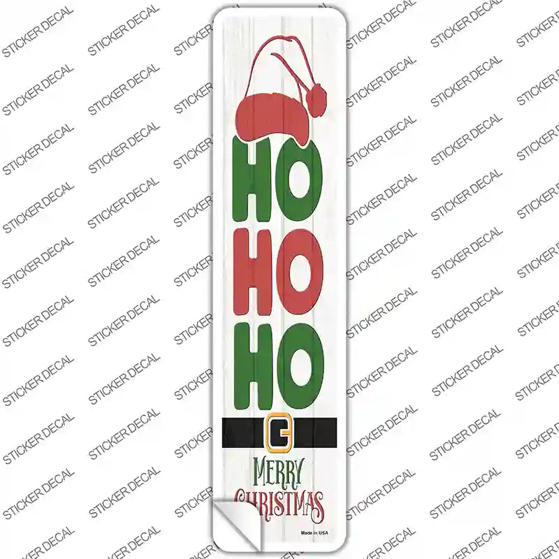 K-1664s-S Ho Ho Ho White Novelty Narrow Sticker Decal - Small