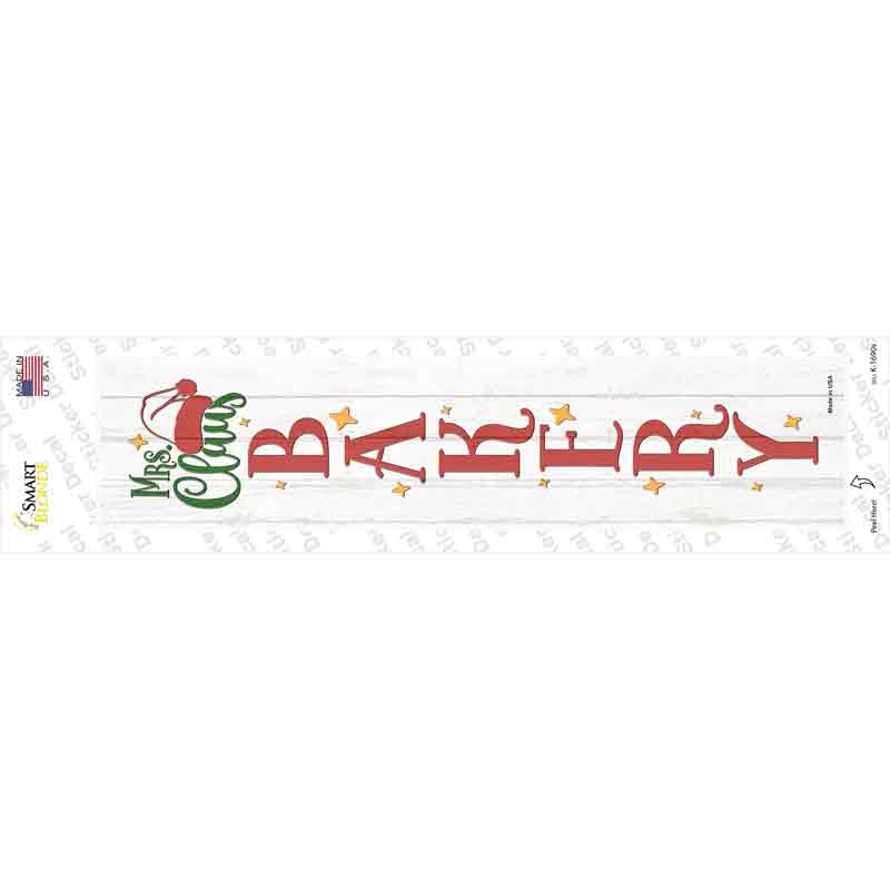 K-1690s-M Mrs Claus Bakery White Novelty Narrow Sticker Decal - Medium